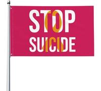 Drapeaux De Jardin Mois De La Prévention Du Suicide Drapeau Militaire Couleurs Vives 2 Œillets Métalliques Bannière, Pour D'Intérieur, Les Bureaux, Les Défilés, 90x150cm