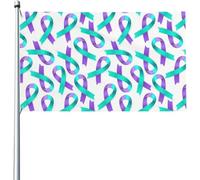 Drapeaux De Jardin Mois De La Prévention Du Suicide Drapeau Pirate Couleurs Resistant Exterieur Renforcé Avec Bannière, Pour Les Bureaux, D'Intérieur, Les Défilés, 90x150cm