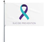 Drapeaux De Jardin Mois De La Prévention Du Suicide Grand Drapeau Personnalisés Renforcé Avec Bannière À Œillets, Pour Les Bureaux, Balcon, Les Défilés, 90x150cm
