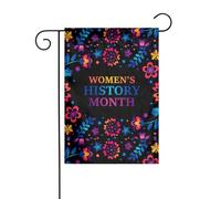 Drapeaux De Jardin Mois De L'Histoire Des Femmes Journée Nationale Des Femmes Drapeau Fierté Durable Bannière Jardins Résistant Drapeaus Décoratif Pour Fête Balcon Défilé 30X45CM