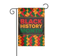 Drapeaux De Jardin Mois De L'Histoire Des Noirs Bannières Extérieure Imperméabiliser Bannière Jardins Durable Drapeaus Décoratif Pour Fête Défilé Balcon 30X45CM