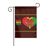 Drapeaux De Jardin Mois De L'Histoire Des Noirs Bannières Extérieure Imperméabiliser Drapeaus Décoratif Couleurs Vives Bannière Jardins Pour Défilé Festivals Fête 30X45CM