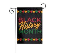 Drapeaux De Jardin Mois De L'Histoire Des Noirs Drapeau Fierté Imperméabiliser Bannière Jardins Couleurs Vives Bannières Extérieure Pour Festivals Défilé Balcon 30X45CM