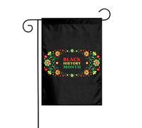 Drapeaux De Jardin Mois De L'Histoire Des Noirs Drapeaus Décoratif Durable Bannières Extérieure Imperméabiliser Bannière Jardins Pour Fête Balcon Défilé 30X45CM