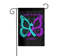 Drapeaux De Jardin Mois De Sensibilisation À La Prévention Du Suicide Drapeau Fierté Durable Drapeaus Décoratif Résistant Bannières Extérieure Pour Défilé Fête Festivals 30X45CM