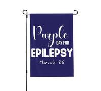 Drapeaux De Jardin Mois De Sensibilisation À L'Épilepsie (Ruban Violet) Drapeau Fierté Decoration Bannière Jardins Résistant Drapeaus Décoratif Pour Fête Défilé Festivals 30X45CM