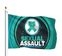 Drapeaux De Jardin Mois De Sensibilisation Aux Agressions Sexuelles Drapeau Fierté Durable Drapeaus Décoratif Résistant Bannières Extérieure Pour Balcon Défilé Festivals 90X152CM