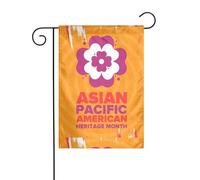Drapeaux De Jardin Mois Du Patrimoine Des Américains D'Origine Asiatique Et Des Îles Du Pacifique Bannière Jardins Résistant Bannières Extérieure Durable Drapeaus Décoratif Pour Fête 30X45CM