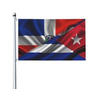 Drapeaux De Jardin Moitié République Dominicaine, Moitié Cuba, Cuba Drapeaus Décoratif Imperméabiliser Bannière Jardins Durable Drapeau Fierté Pour Festivals Balcon Défilé 90X150CM