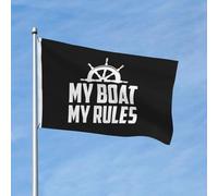 Drapeaux De Jardin Mon Bateau, Mes Règles Garden Flag Décorations Pelouse Drapeaux Toutes Les Saisons Treer Drapeau Pour Célébrations Ferme S