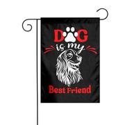Drapeaux De Jardin Mon Chien Est Mon Meilleur Ami Décorations Pelouse Drapeaux Toutes Les Saisons Drapeau Extérieur Pour Patio Ferme 30X45Cm