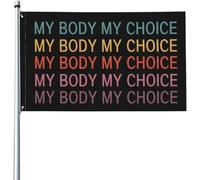 Drapeaux De Jardin Mon Corps, Mon Choix Pro-Choix Droits Reproductifs Grand Drapeau Traditionnel Lavable Bannière À Œillets, Pour D'Intérieur, Jardin, Balcon, 90x150cm