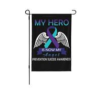 Drapeaux De Jardin Mon Héros Est Maintenant Mon Ange : Prévention Du Suicide Et Sensibilisation Bannières Extérieure Imperméabiliser Drapeaus Décoratif Decoration Drapeau Fierté Pour 90X150Cm