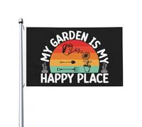 Drapeaux De Jardin Mon Jardin Est Mon Havre De Paix. Bannière Jardins Imperméabiliser Drapeau Fierté Résistant Drapeaus Décoratif Pour Défilé Festivals Fête 90X152Cm