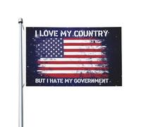 Drapeaux De Jardin Mon Pays, Mais Je Déteste Mon Gouvernement. Bannière De Cour Classique Bannières Extérieure Pour Intérieurs Extérieurs Jardins 90X150 CM