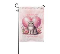 Drapeaux De Jardin Mon Scottish Fold Est Mon Amoureux Des Chats Scottish Fold Préféré Drapeaus Décoratif Résistant Drapeau Fierté Couleurs Vives Bannières Extérieure Pour Balcon Fête 30X45CM