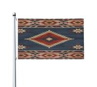 Drapeaux De Jardin Motif Aztèque Navajo Du Sud-Ouest Des États-Unis Bannière De Drapeaux Lavable Décoration Bannière, Pour Les Défilés, Les Bureaux, Jardin, 90X150Cm