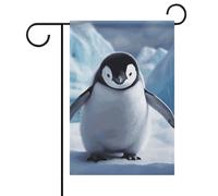 Drapeaux de jardin motif pingouins mignons printemps été 30,5 x 45,7 cm double face pour extérieur, drapeaux saisonniers et bannières pour patio, cour, terrasse, porche, jardin, terrasse, balcon
