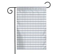 Drapeaux De Jardin Motif Plaid Dîner Gris Lignes Traditionnel Haut Carreaux Damier Épuré Abstrait Couleurs Resistant Exterieur Bannière, Pour D'Intérieur, Balcon, 30x45cm
