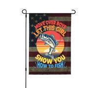 Drapeaux De Jardin Move Over Boys Let This Girl Show You How To Fish Coupe-Vent Et Étancheune Pelouse Drapeaux Toutes Les Saisons Drapeau Extérieur Pour Ferme Jardinage M