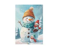 Drapeaux de jardin, Mum The Snowman Cares Of Her Child, bannière double face pour décoration de cour, vacances, décorations extérieures 30,5 x 45,7 cm