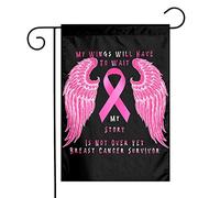 Drapeaux De Jardin My Wing Will Have To Wait My Story Is Not Over Yet Breast Cancers Survivor Coupe-Vent Et Étancheune Bannière Extérieure Premium Pelouse Drapeaux Pour Ferme Célébrations S
