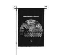 Drapeaux De Jardin Neighbourhood Wiped Out And I Love You Bannière Extérieure Résiste Aux Intempéries Treer Drapeau Coupe-Vent Et Étancheune Pelouse Drapeaux Pour Célébrations Jardinage Patio M