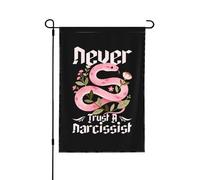 Drapeaux De Jardin Never Trust A Narcissist Résiste Aux Intempéries Treer Drapeau Premium Pelouse Drapeaux Pour Balcon Fête Célébrations M