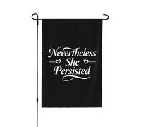 Drapeaux De Jardin Nevertheless She Persisted Premium Treer Drapeau Résiste Aux Intempéries Bannière Extérieure Pour Célébrations Patio S