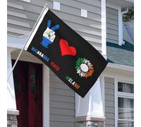 Drapeaux De Jardin Nicaragua Nicaraguayens Paix Irlande Irlandais Irlandais Drapeau Fierté Couleurs Vives Drapeaus Décoratif Decoration Bannières Extérieure Pour Balcon Fête Défilé 90X152CM