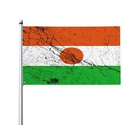 Drapeaux De Jardin Niger Drapeaux Décoratifs D'Extérieur Décoratif Bannières Extérieure Pour Défilé Carnavals Vacances 90X150 CM