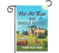 Drapeaux De Jardin Not All Those Who Wander Are Lost Décorations Bannière Extérieure Premium Garden Flag Pour Ferme Patio M