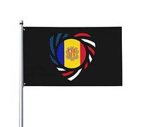 Drapeaux De Jardin Nous Aimons L'Amérique Et Andorre, Nous Nous Aimons Pour Toujours Bannière De Cour Résistant Bannière De Jardin Pour Extérieurs Fête Intérieurs 90X150 CM