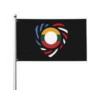 Drapeaux De Jardin Nous Aimons L'Amérique Et L'État Shan Pour Toujours Drapeaux Décoratifs D'Extérieur Imperméabiliser Bannières Extérieure Pour Pelouse Extérieurs Festivals 90X150 CM