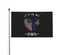 Drapeaux De Jardin Nouvelle-Zélande C'Est Dans Mon Adn Néo-Zélandais Usa Bannières Extérieure Couleurs Vives Drapeau Fierté Decoration Bannière Jardins Pour Festivals Défilé Balcon 90X152CM