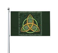 Drapeaux De Jardin Nœud De La Trinité Irlandais Drapeaus Décoratif Durable Bannière Jardins Résistant Bannières Extérieure Pour Balcon Fête Défilé 90X152CM