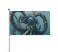 Drapeaux De Jardin Octo Plus Étrange Et Coloré Pelouse Drapeaux Toutes Les Saisons Bannière Extérieure Pour Ferme Jardinage Célébrations 90X150 CM