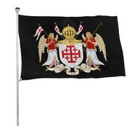 Drapeaux De Jardin Ordre Du Saint-Sépulcre Drapeau Militaire 2 Œillets Métalliques Décoration Bannière À Œillets, Pour Jardin, D'Intérieur, Les Bureaux, 90X150Cm