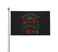 Drapeaux De Jardin Oubliez Le Père Noël, Je Vais Juste Demander À Maman Bannière Extérieure Toutes Les Saisons Garden Flag Résiste Aux Intempéries Pelouse Drapeaux Pour Ferme Célébrations S