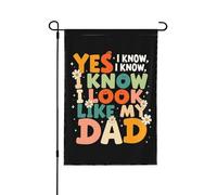 Drapeaux De Jardin Oui, Je Sais Que Je Ressemble À Mon Père Drapeau De Bienvenue Renforcé Avec Imprimé Bannière, Pour D'Intérieur, Balcon, Les Défilés, 30x45cm