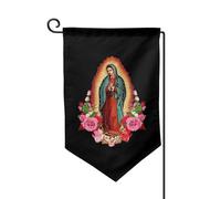 Drapeaux De Jardin Our Lady Of Guadalupe Virgin Mary Bannière Extérieure Toutes Les Saisons Drapeau Extérieur Coupe-Vent Et Étancheune Pelouse Drapeaux Pour Patio Célébrations Balcon Fête M