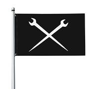 Drapeaux De Jardin Outils Croisés De Ferronnier Drapeau Fierté Résistant Drapeaus Décoratif Durable Bannières Extérieure Pour Défilé Festivals Célébrations 90X152CM