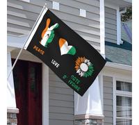 Drapeaux De Jardin Paix Côte D'Ivoire Ivoirienne Drapeau Fierté Couleurs Vives Drapeaus Décoratif Durable Bannière Jardins Pour Fête Balcon Défilé 90X152CM