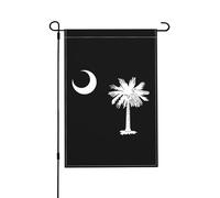 Drapeaux De Jardin Palmiers De Caroline Du Sud Toutes Les Saisons Bannière Extérieure Résiste Aux Intempéries Pelouse Drapeaux Pour Balcon Fête Ferme 30X45Cm