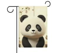 Drapeaux de jardin panda blanc 30,5 x 45,7 cm double face drapeau extérieur drapeau d'été drapeau floral bienvenue drapeaux de jardin saisonniers décorations de vacances