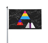 Drapeaux De Jardin Panromantic Polyamorous Demisexual Triangle Pride Bannière Extérieure Coupe-Vent Et Étancheune Drapeau Extérieur Pour Patio Célébrations Ferme 90X150 CM