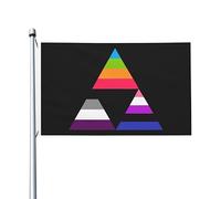 Drapeaux De Jardin Panromantique Asexué Genderfluid Triangle Fierté Bannières Extérieure Decoration Bannière Jardins Durable Drapeaus Décoratif Pour Fête Festivals Défilé 90X152CM