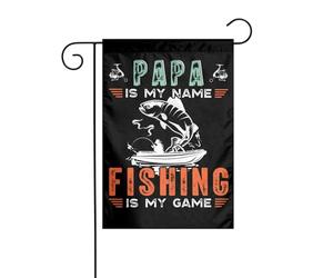 Drapeaux De Jardin Papa, C'Est Mon Nom. La Pêche, C'Est Mon Jeu. Décorations Treer Drapeau Coupe-Vent Et Étancheune Drapeau Extérieur Pour Célébrations Balcon Fête 30X45Cm