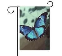 Drapeaux de jardin papillon bleu 30,5 x 45,7 cm double face drapeau extérieur drapeau d'été drapeau floral bienvenue drapeaux de jardin saisonniers décorations de vacances