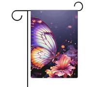 Drapeaux de jardin papillon violet 30,5 x 45,7 cm double face drapeau extérieur drapeau d'été drapeau floral bienvenue drapeaux de jardin saisonniers décorations de vacances